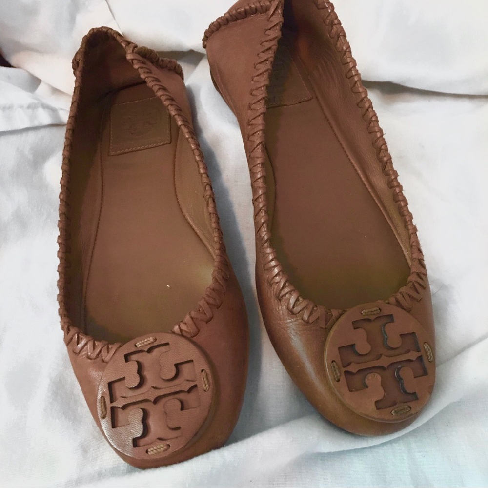 Tory Burch brown leather flats
